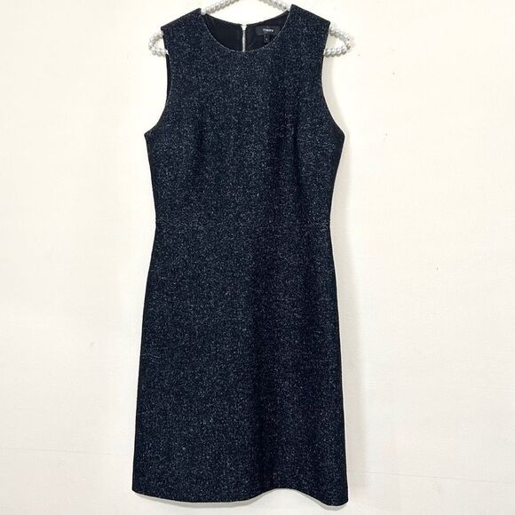 Theory Raneid K Felt Wool Knit Blend Gray Sleeveless Sheath Dress SIZE 6 - Picture 1 of 5